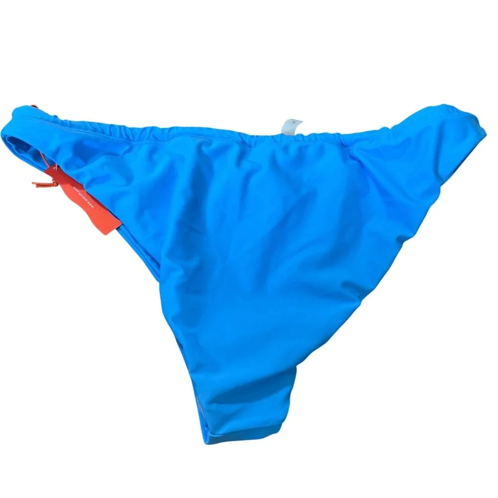 OOKIOH Monaco Bikini Bottom Blue Recycled High Cut Swim Sustainable Eco-friendly